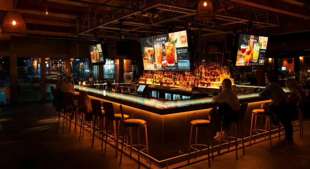 Enhancing Bar Atmospheres with Creative Digital Signage