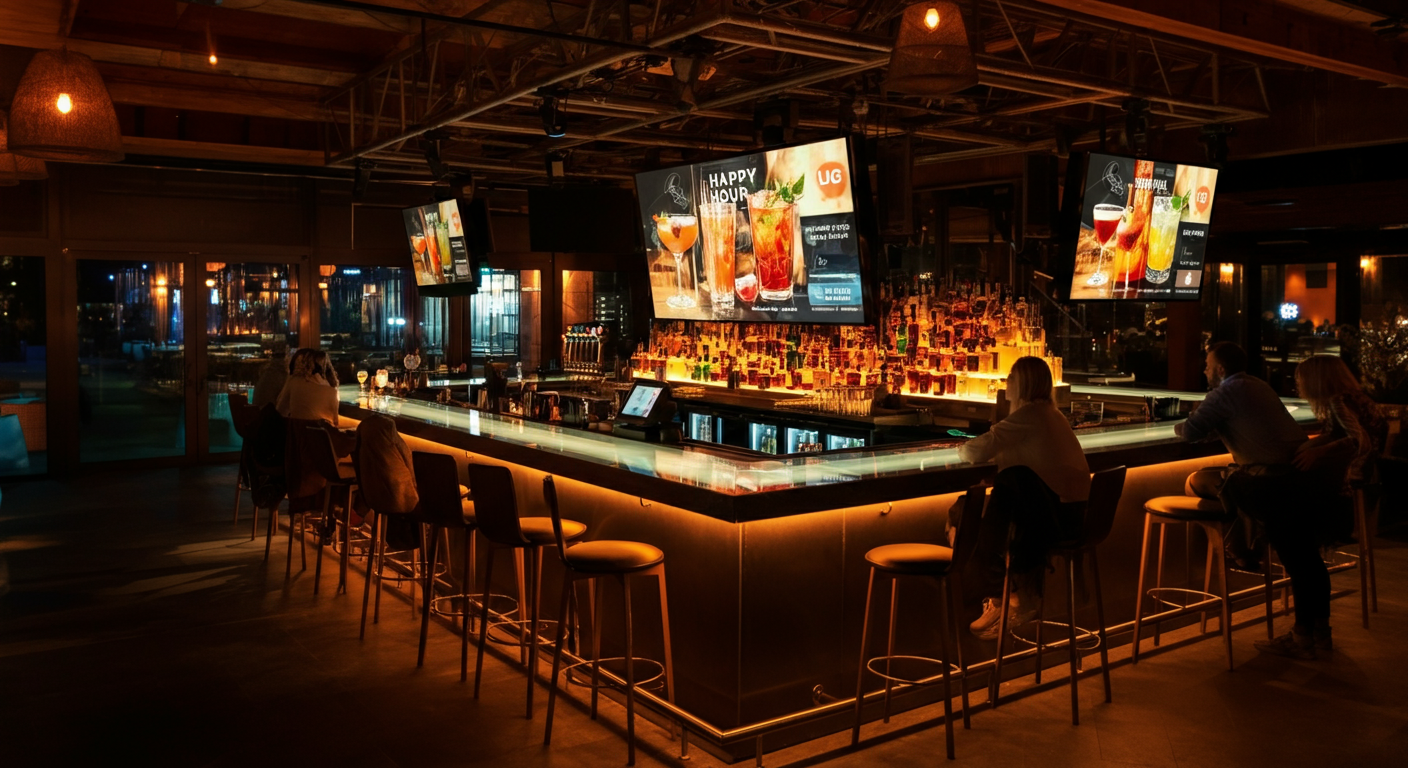 Enhancing Bar Atmospheres with Creative Digital Signage